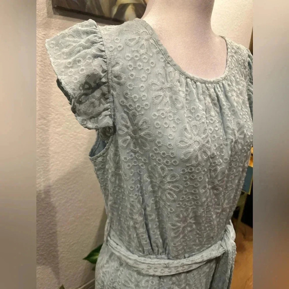 CeCe aqua dusk layered mini dress size 10 - Picture 4 of 10